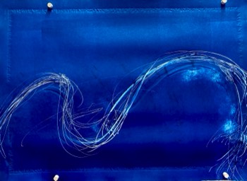 Blue Lovers Monoprint